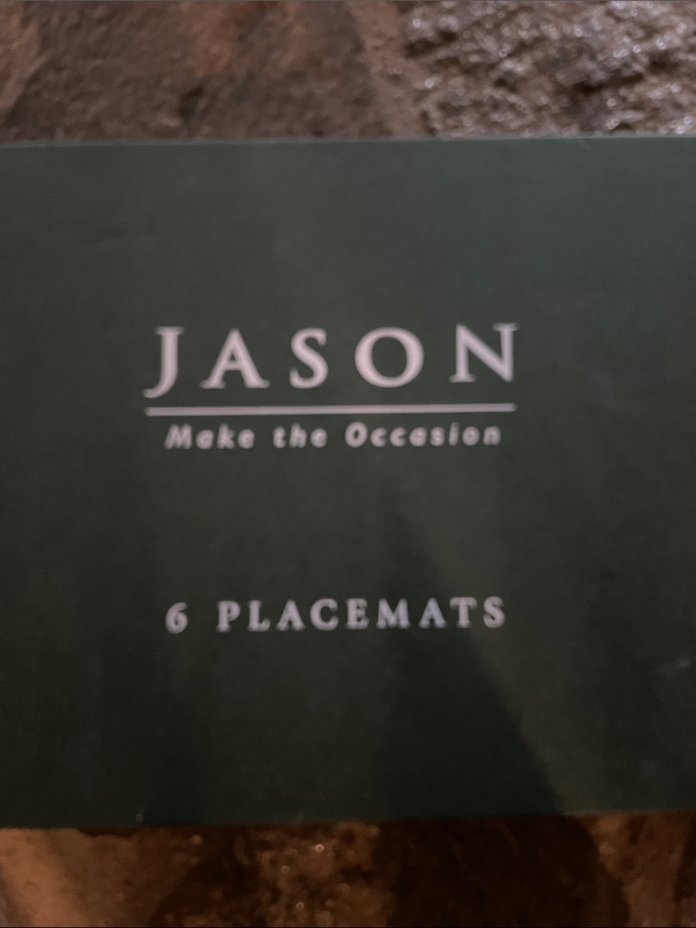 JASON 6 Placemats - Green Floral Patterned with cork backing for nonslip